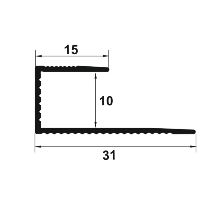 Bagheta pentru trepte - negru mat