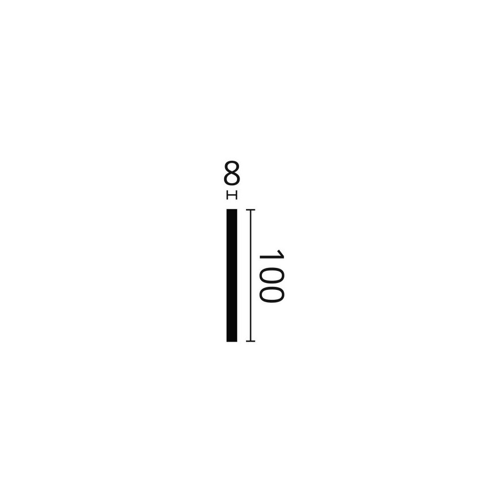 Plintă decorativă WALLSTYL FL9 – 100 × 8 mm, 2 m