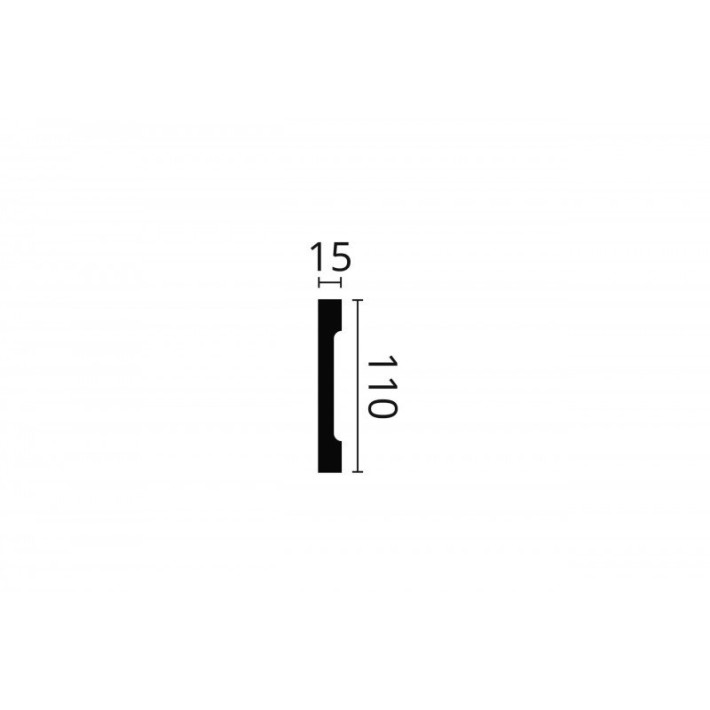 Plintă decorativă WALLSTYL FD2S – 110 × 15 mm, 2 m