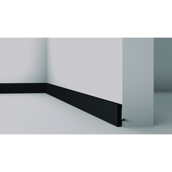 Profil decorativ WALLSTYL FT2 BLACK – 58 × 13 mm, 2 m