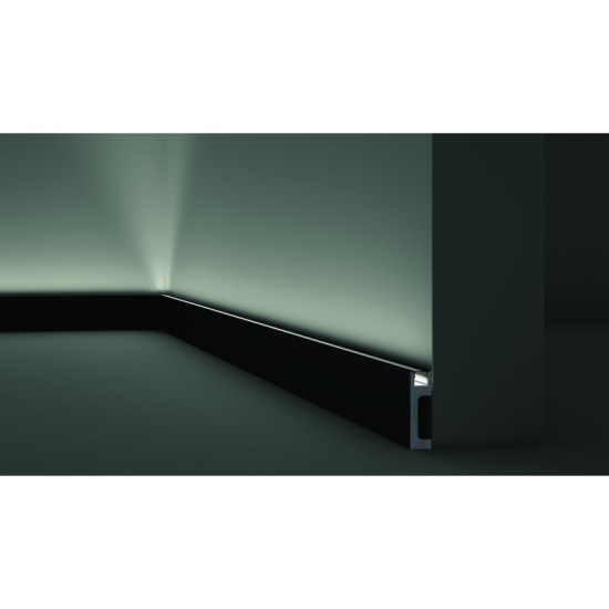 Profil decorativ WALLSTYL IL10 BLACK – 80 × 23 mm, 2 m