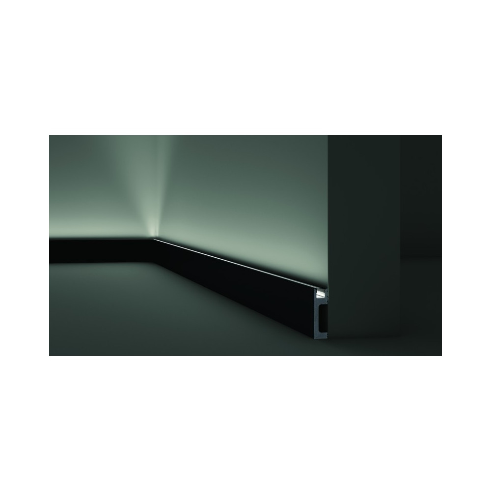 Profil decorativ WALLSTYL IL10 BLACK – 80 × 23 mm, 2 m