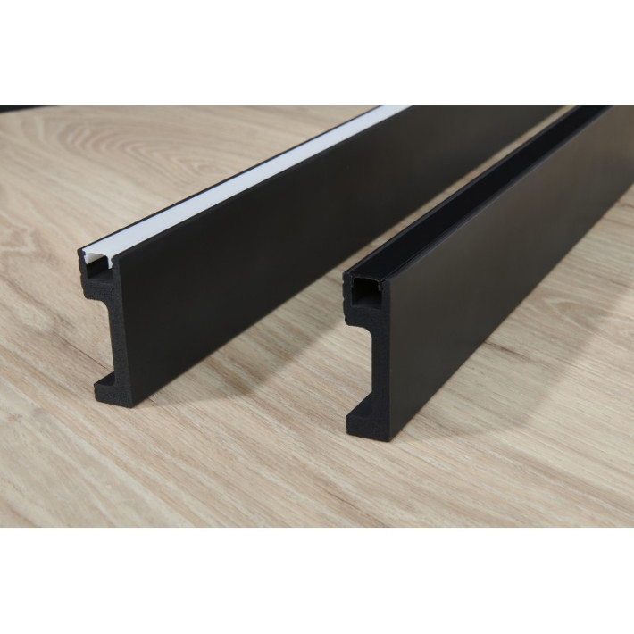 Profil decorativ WALLSTYL IL10 BLACK – 80 × 23 mm, 2 m