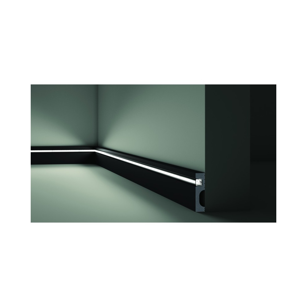 Profil decorativ WALLSTYL IL11 BLACK – 80 × 20 mm, 2 m