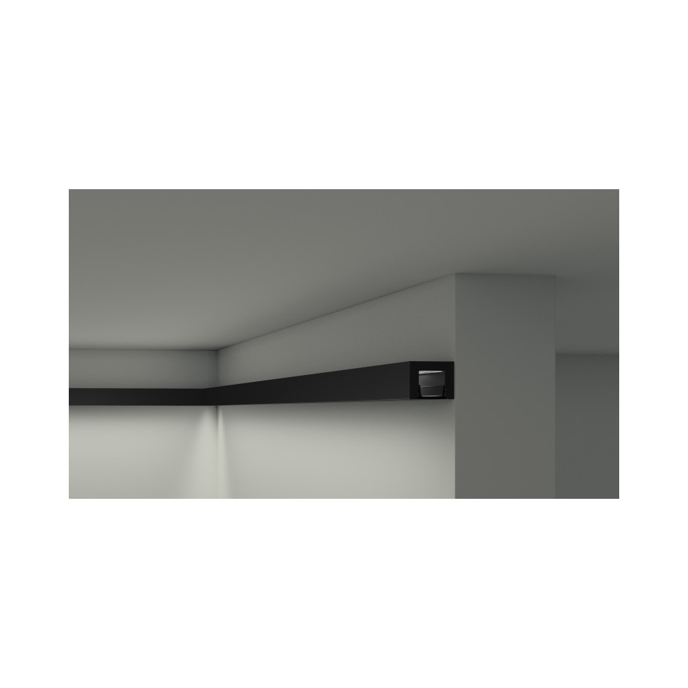 Profil decorativ WALLSTYL IL12 BLACK – 25 × 20 mm, 2 m