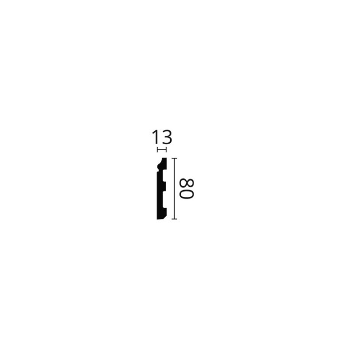 Plintă flexibilă WALLSTYL FL1 FLEX – 80 × 13 mm, 2 m