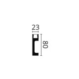 Profil decorativ WALLSTYL IL10 – 80 × 23 mm, 2 m