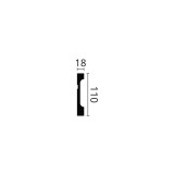 Plintă decorativă WALLSTYL FD11 – 110 × 18 mm, 2 m