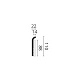 Plintă decorativă WALLSTYL CF1 – 110 × 22 mm, 2 m