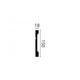 Plintă decorativă WALLSTYL FD15 – 150 × 18 mm, 2 m