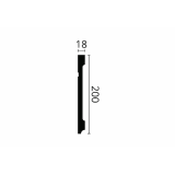 Plintă decorativă WALLSTYL FD20 – 200 × 18 mm, 2 m