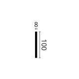 Plintă decorativă WALLSTYL FL9 – 100 × 8 mm, 2 m