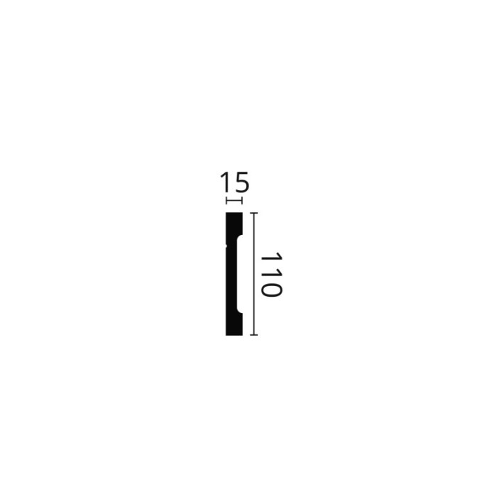Plintă decorativă WALLSTYL FD2 – 110 × 15 mm, 2 m