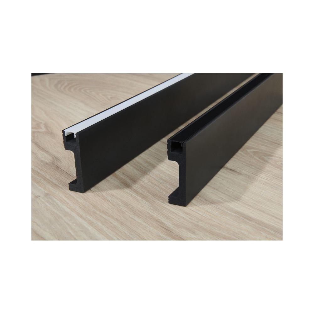Profil decorativ WALLSTYL IL10 BLACK – 80 × 23 mm, 2 m