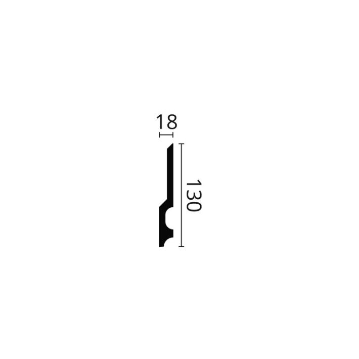 Plintă decorativă WALLSTYL FD22 – 130 × 18 mm, 2 m