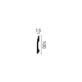 Plintă decorativă WALLSTYL FB2 – 100 × 13 mm, 2 m