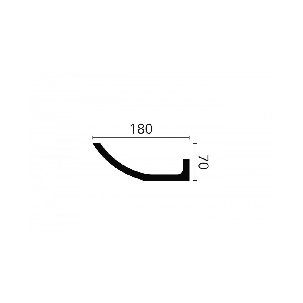 Scafă decorativă WALLSTYL WT4 – 70 × 180 mm, 2 m