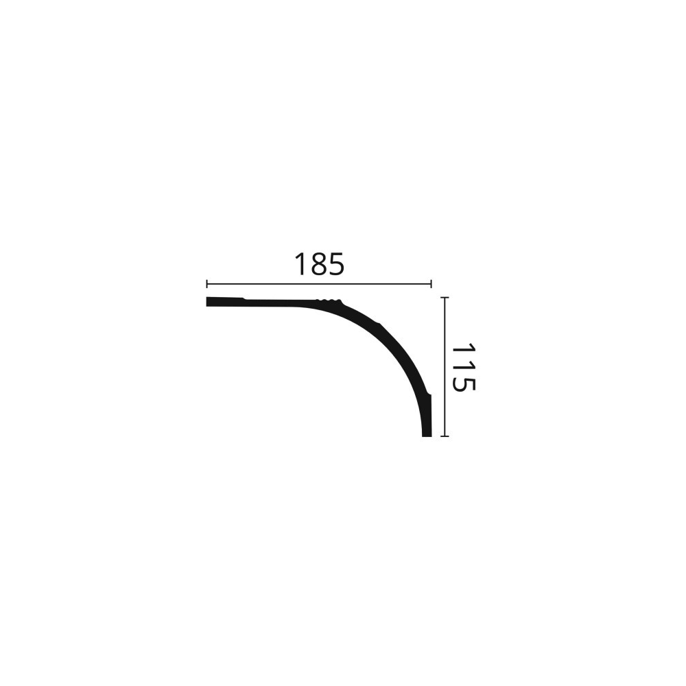 Scafă decorativă ARSTYL AD23 – 185 × 115 mm, 2 m