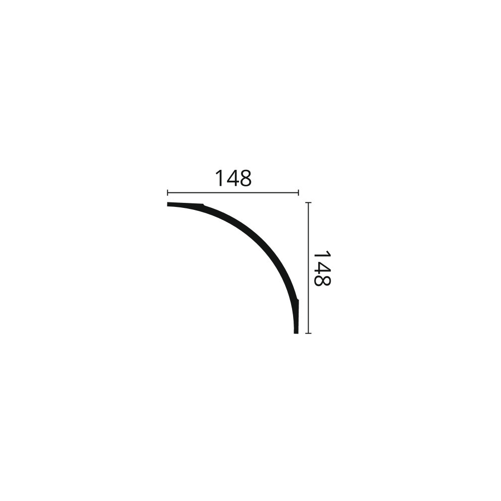 Scafă decorativă ARSTYL AD24 – 150 × 150 mm, 2 m