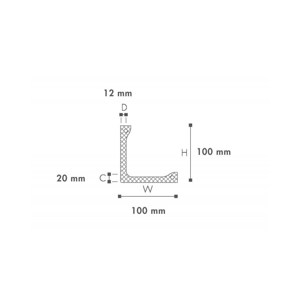 Scafă decorativă ARSTYL L4 – 100 × 100 mm, 2 m