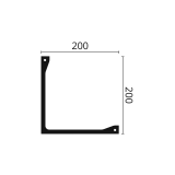 Scafă decorativă ARSTYL L5 – 200 × 200 mm, 2 m