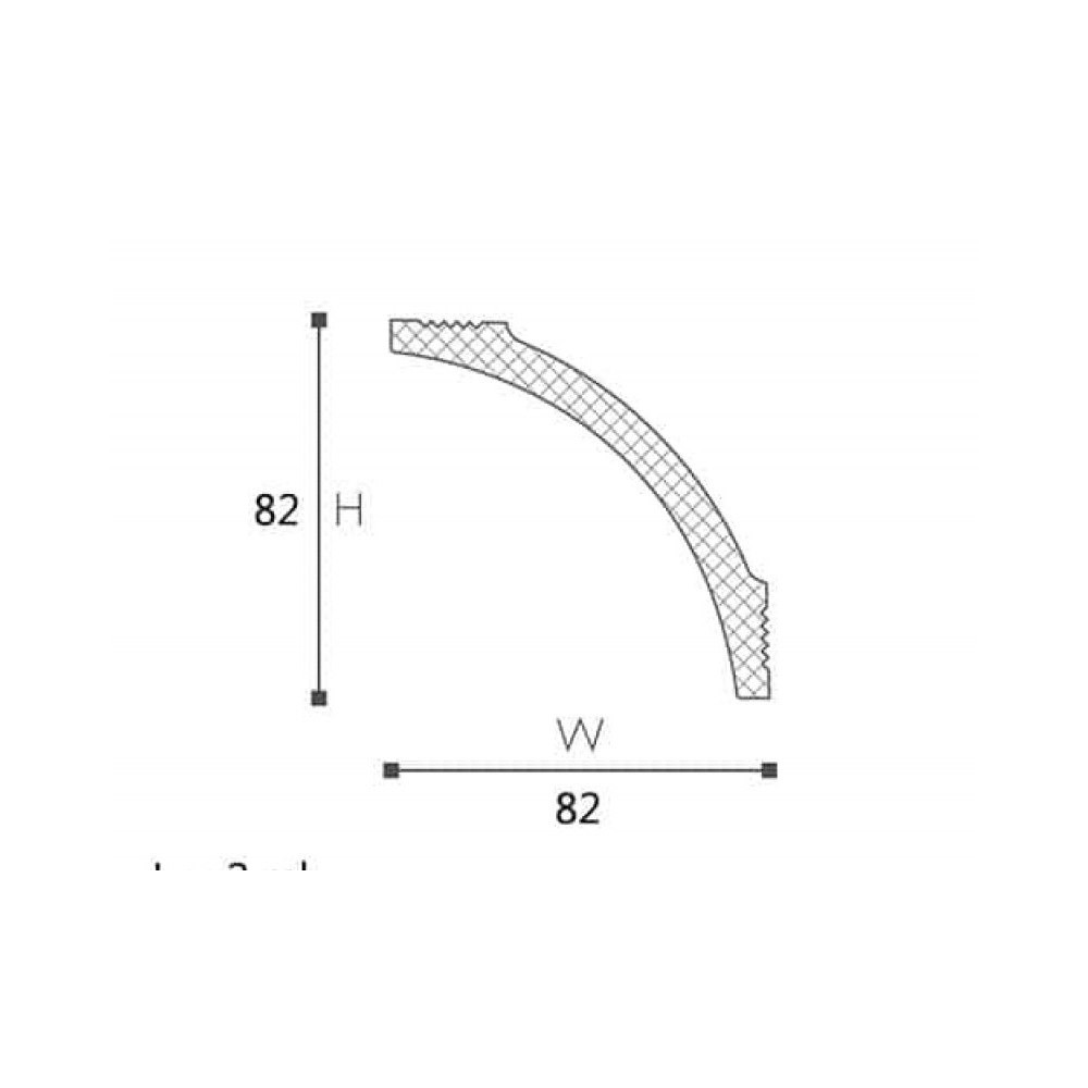 Cornișă decorativă NOMASTYL B8 | Proflux