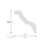 Cornișă decorativă NOMASTYL TI | Proflux