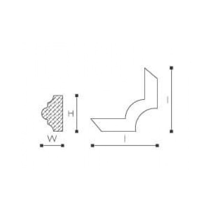 Set coltar decorativ accesoriu Arstyl Z102 pentru profil Z10- 4 BUC. | Proflux