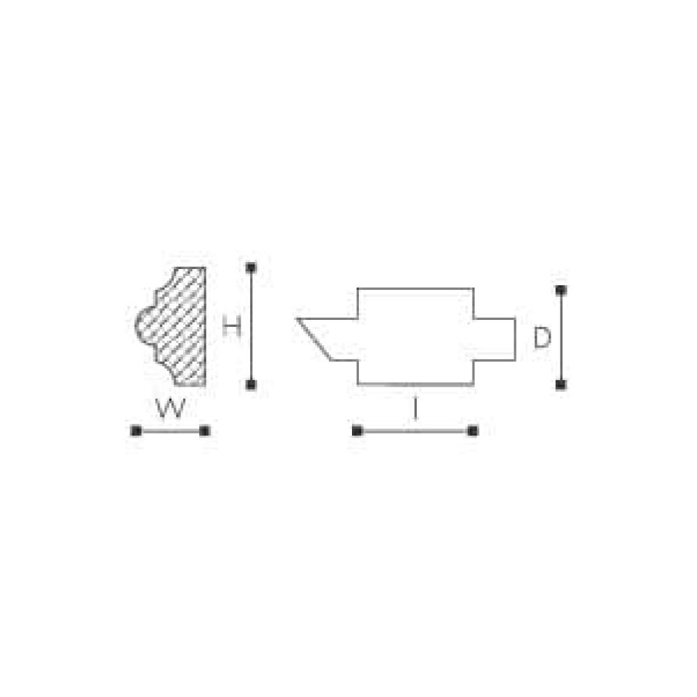 Set ornament decorativ caroiaje accesoriu Arstyl z104 pentru profil Z10- 2 BUC. | Proflux