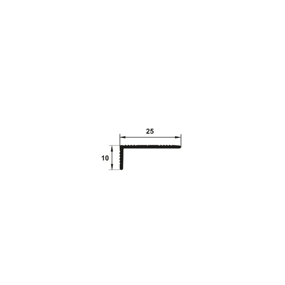 Protecție treaptă din aluminiu – argintiu satinat