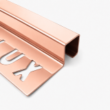 Bagheta patrata din inox - cupru oglinda