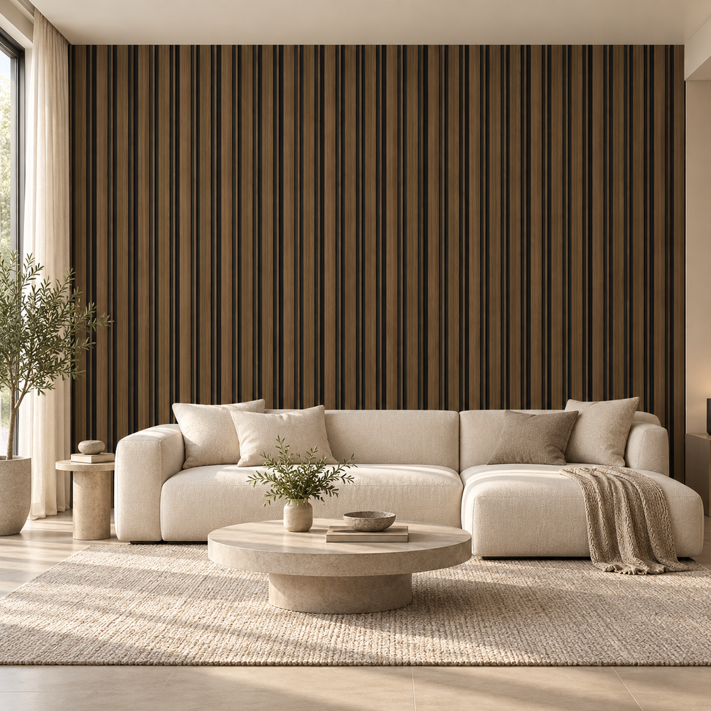Riflaj decorativ - nuc si negru