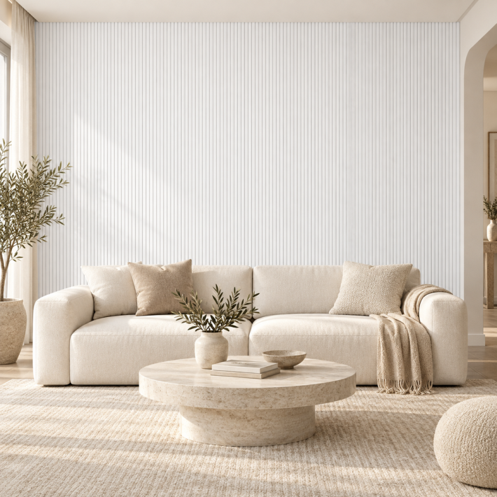 Riflaj decorativ - alb